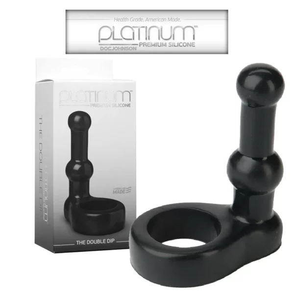 Anello pene con plug anale in silicone Double Dip - immagine 2