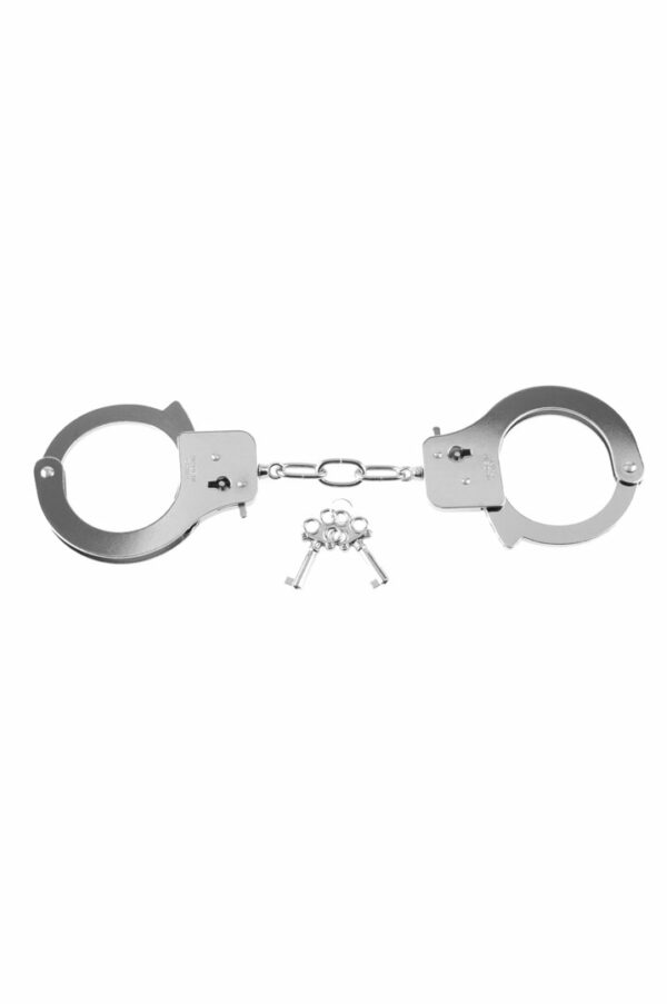 Manette in metallo robusto lucido Metal Handcuffs - immagine 2