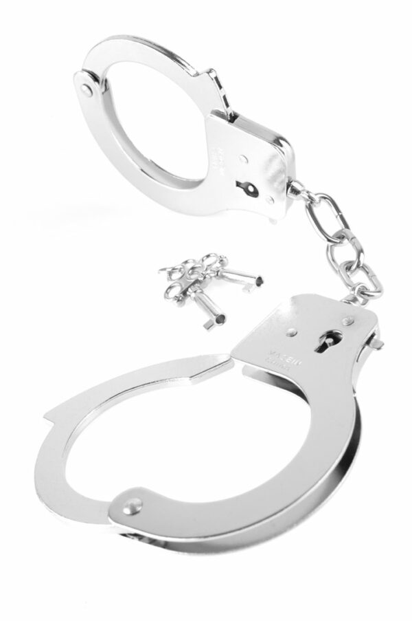 Manette in metallo robusto lucido Metal Handcuffs - immagine 3